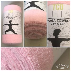 Yoga Mat Towel Quick Dry Lighweight 24 x 68 Pink